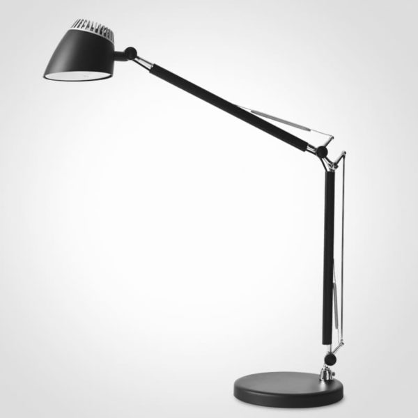 VALENCIA is an asymmetrical desk lamp for the workplace where high demands are placed on functionality and design.